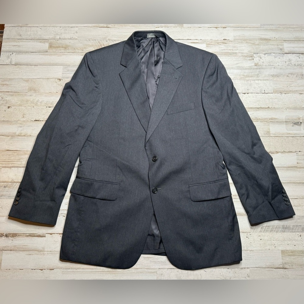 Jos. A. Bank Mens Charcoal Gray Wool Classic Fit Sport Coat Blazer Jacket 42R - Picture 1 of 11